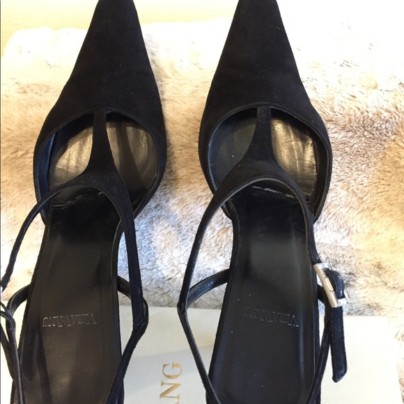 Sexy Suede Vintage Vera Wang Couture High Heels ~ Made in Italy - Picture 7 of 8